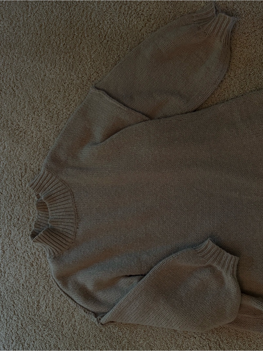 Amazon Women's Cowl Neck Sweater in Light Taupe